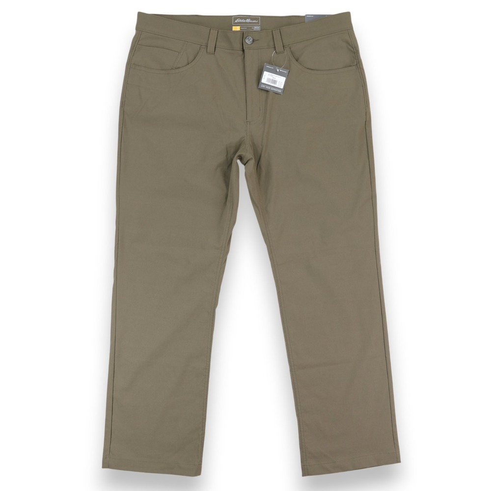Eddie Bauer Travex Horizon Guide 5 Pocket Pants Mens 38x30 Green Stretch NWT